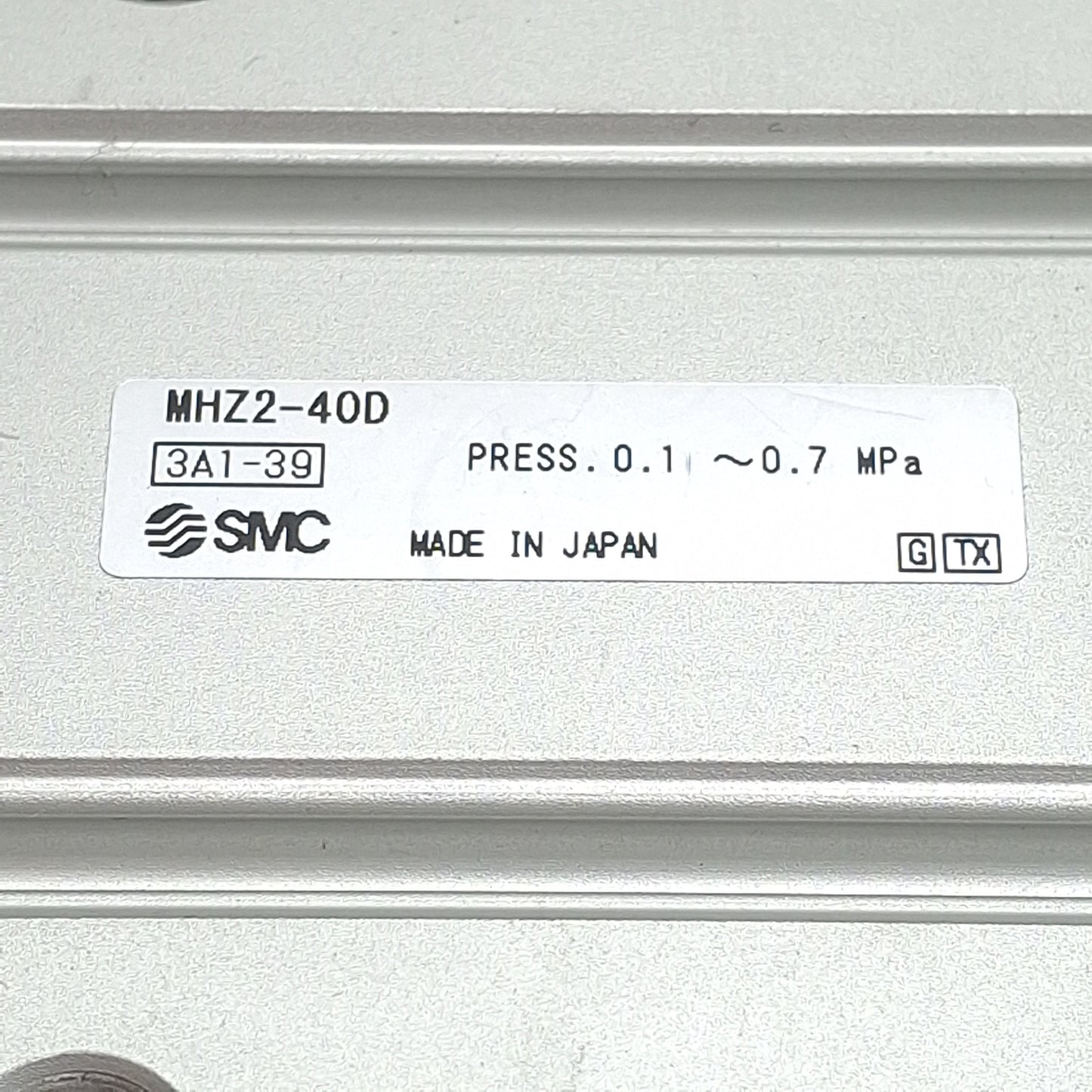 Used SMC MHZ2-40D Parallel Air Gripper, 2-Finger, ø40mm Bore, 30mm Stroke, M5x0.8