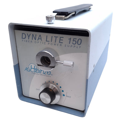 Used AG Heinze DL-150 Dyna Lite 150 Fiber Optic Light Source 115V, 3A, 150W, ø15mm