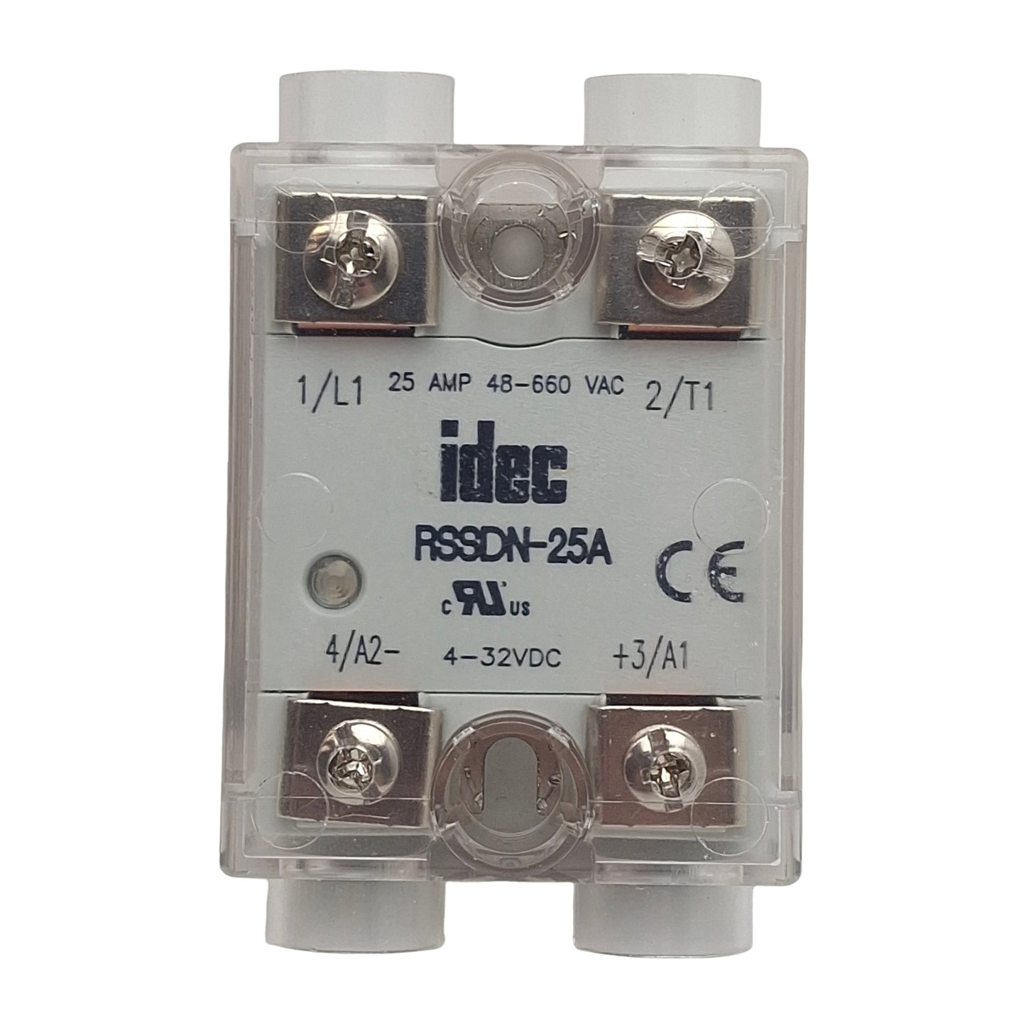 Used IDEC RSSDN-25A Solid State Relay, SPST-NO, 48-660VAC 25A, 4-32VDC Control