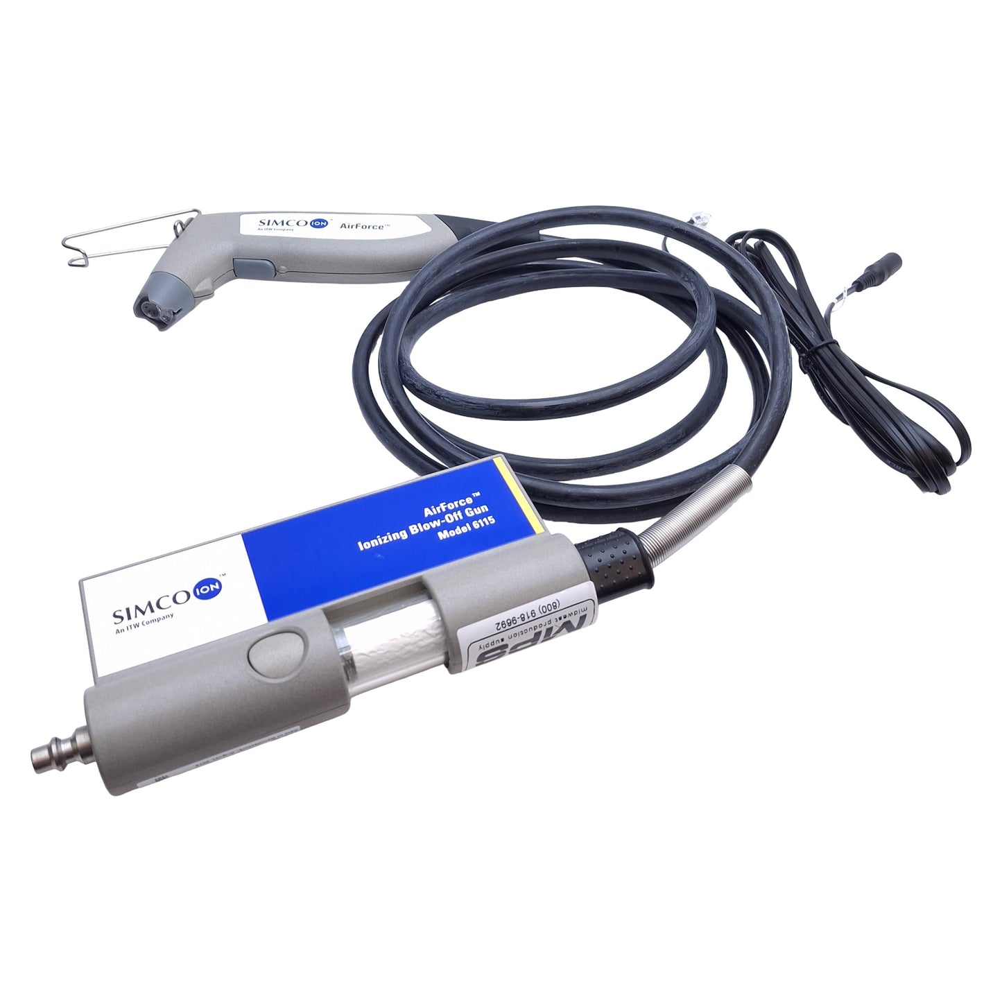 Used SIMCO 6115 AirForce Ionizing Blow-Off Gun Static Control Nozzle 20-65psi, 24VAC