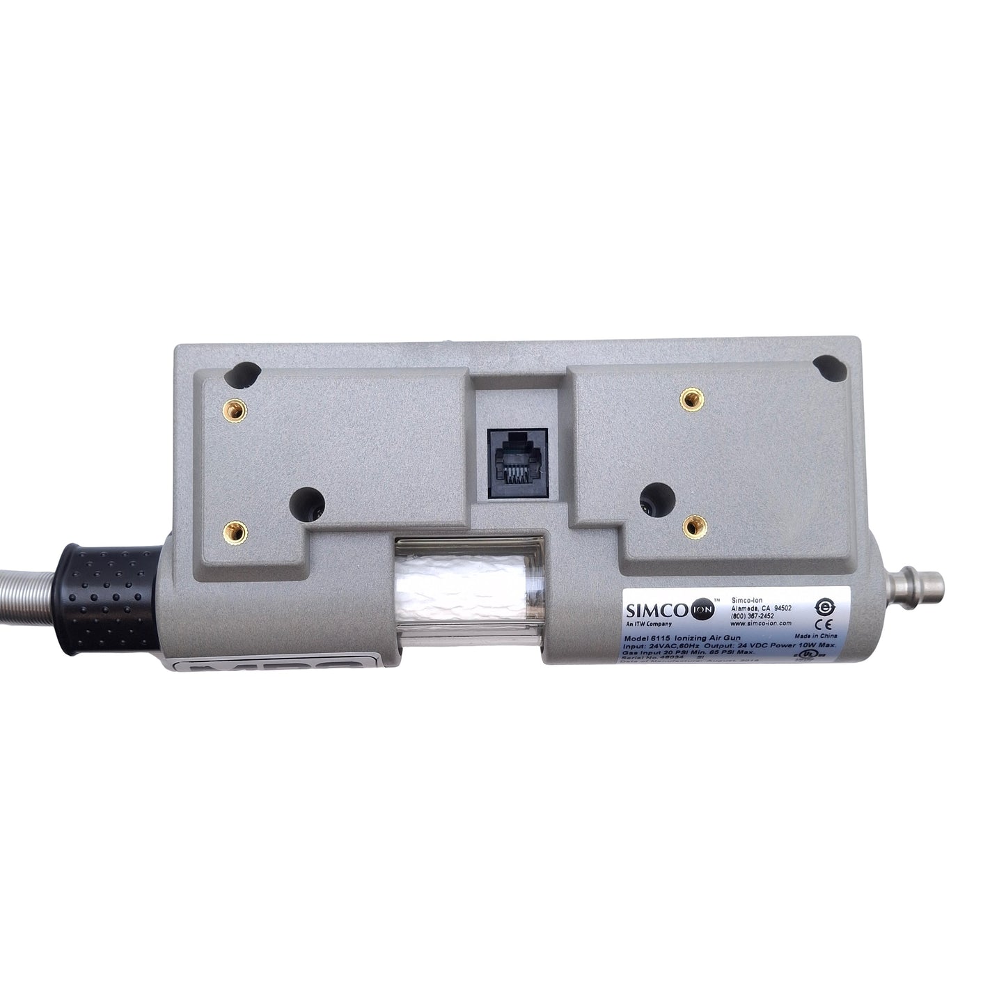 Used SIMCO 6115 AirForce Ionizing Blow-Off Gun Static Control Nozzle 20-65psi, 24VAC