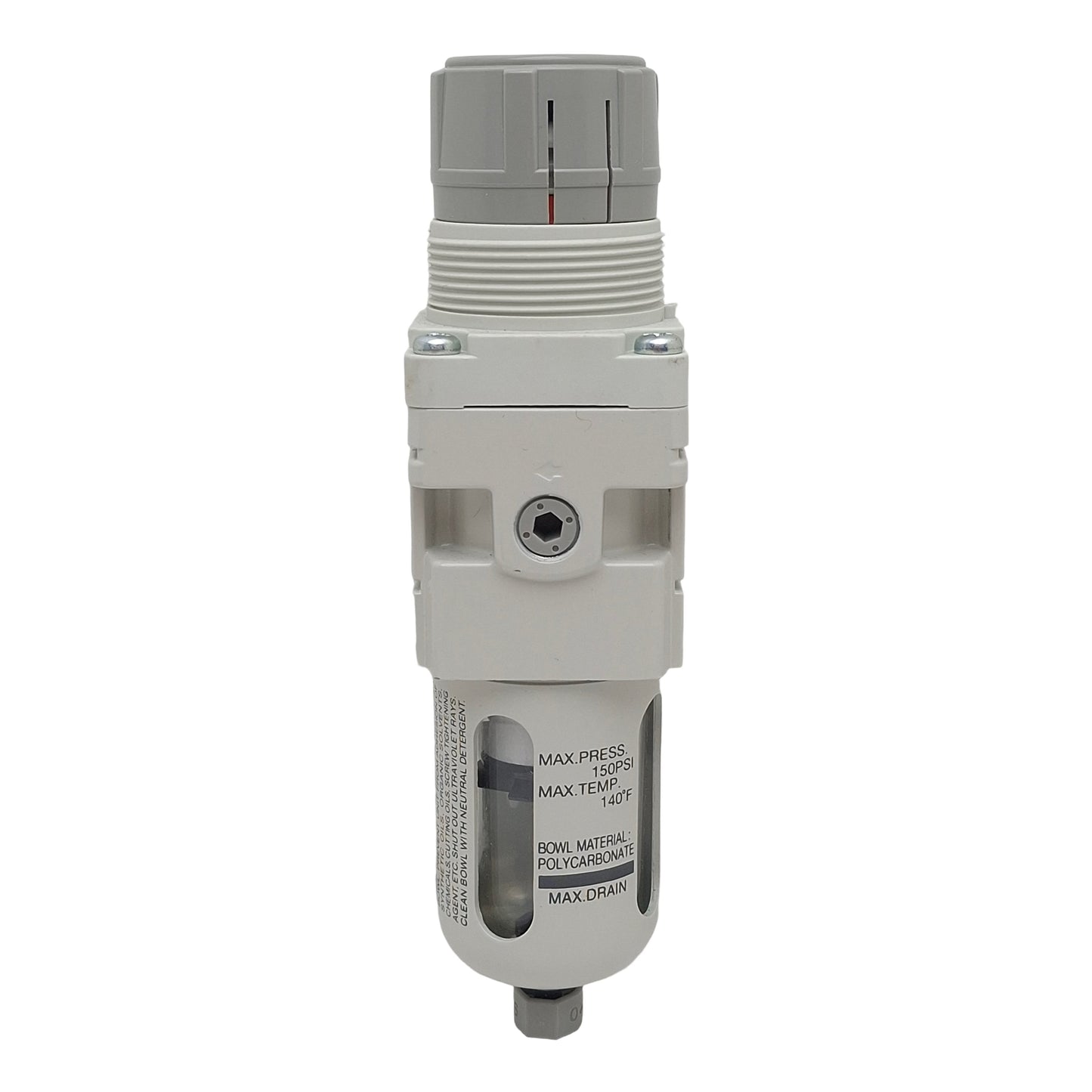 Used SMC AW20-N02-CZ-A Pneumatic Filter Regulator, 1/4in NPT, 7-100psi, 5µm