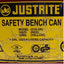 Used Justrite 10375 Bench Can 1gal Capacity, Steel, ø9.375" x 4.5" *No Dasher Plate*
