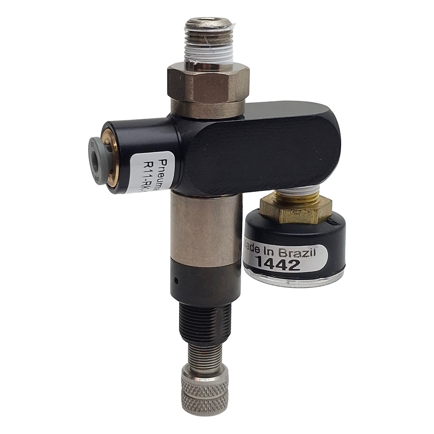 Used Pneumadyne R11-RK-17-G Pressure Regulator, 30-125psi 0.27Cv 22scfm, 1/8" Push-In