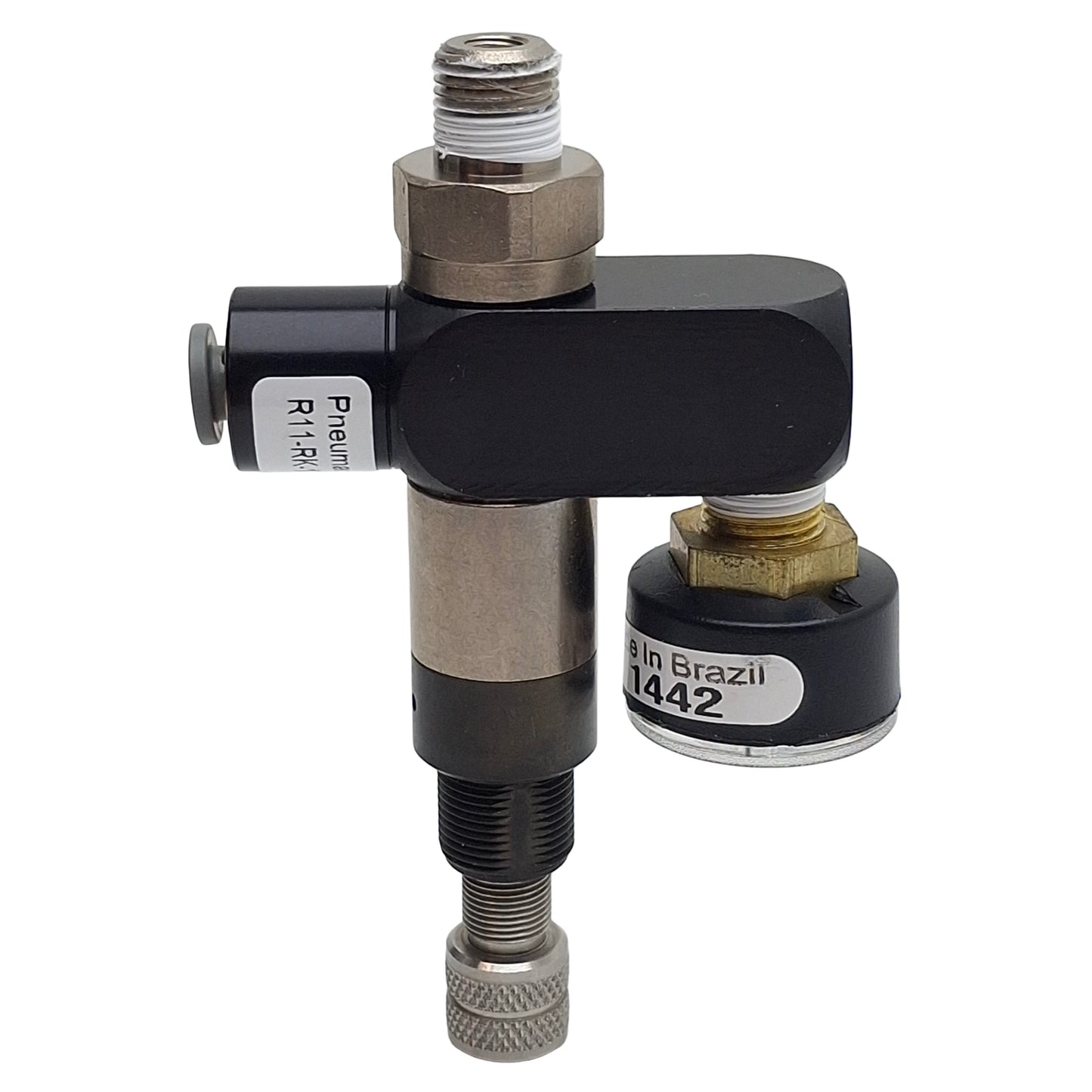 Used Pneumadyne R11-RK-17-G Pressure Regulator, 30-125psi 0.27Cv 22scfm, 1/8" Push-In