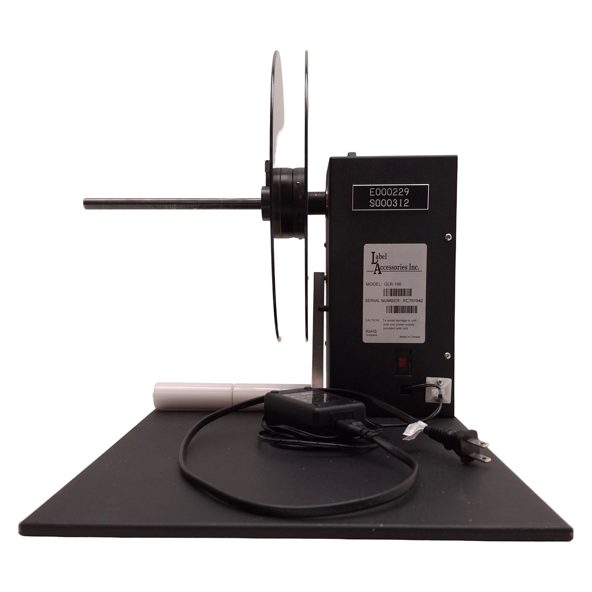Used Label Accessories GLR-100 Label Rewinder 28"/61.5cm per second, 1"-9" Roll Width