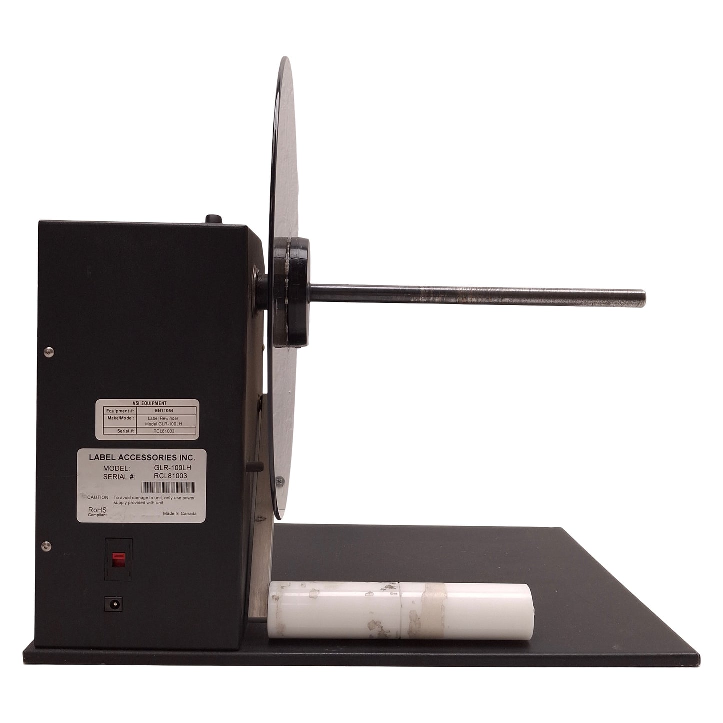 Used Label Accessories GLR-100LH Left-Handed Label Rewinder 28"/61.5cm per sec