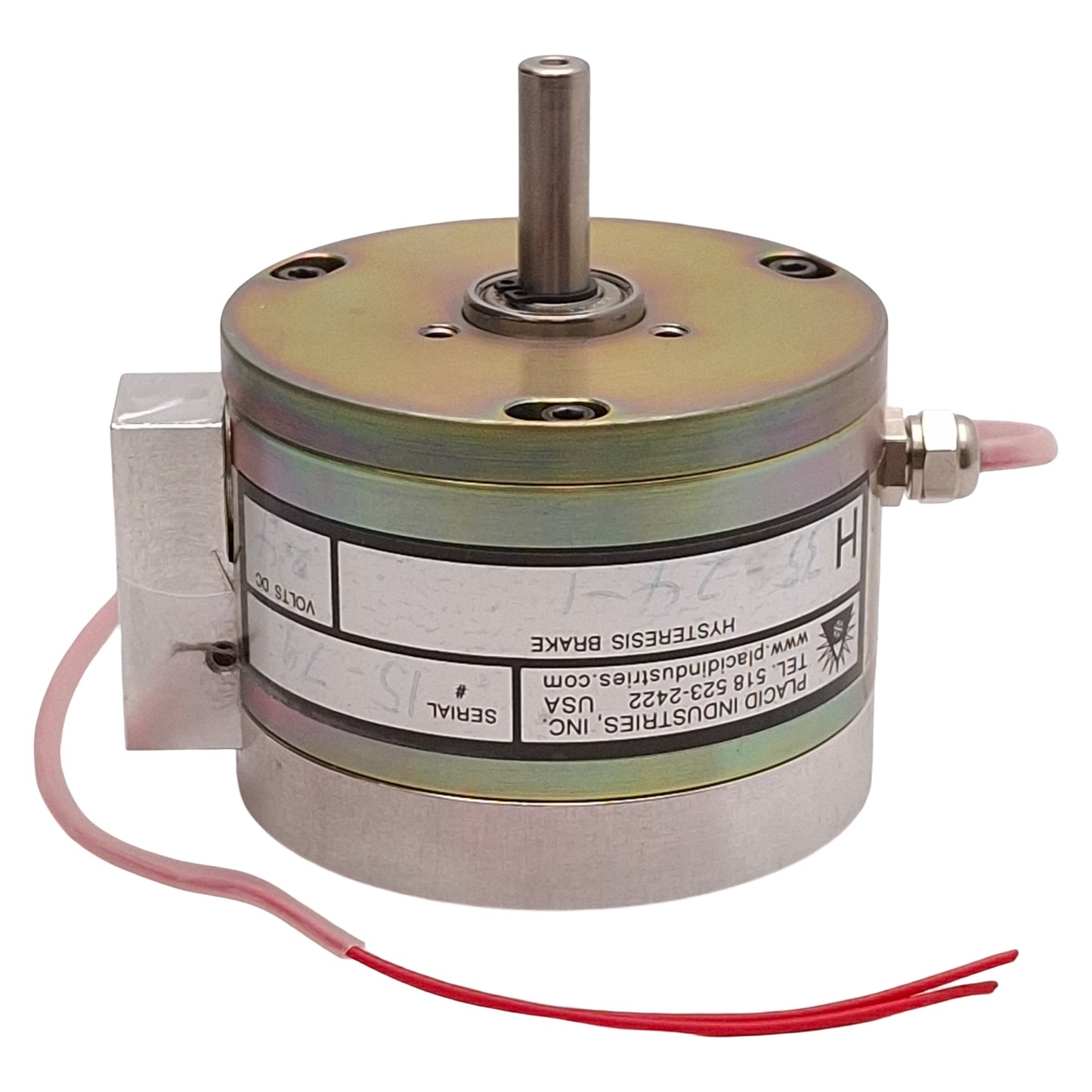 Used Placid Industries H35-24-1 Hysteresis Brake, 0.6-35oz-in, 8000rpm, ø1/4in, 24VDC