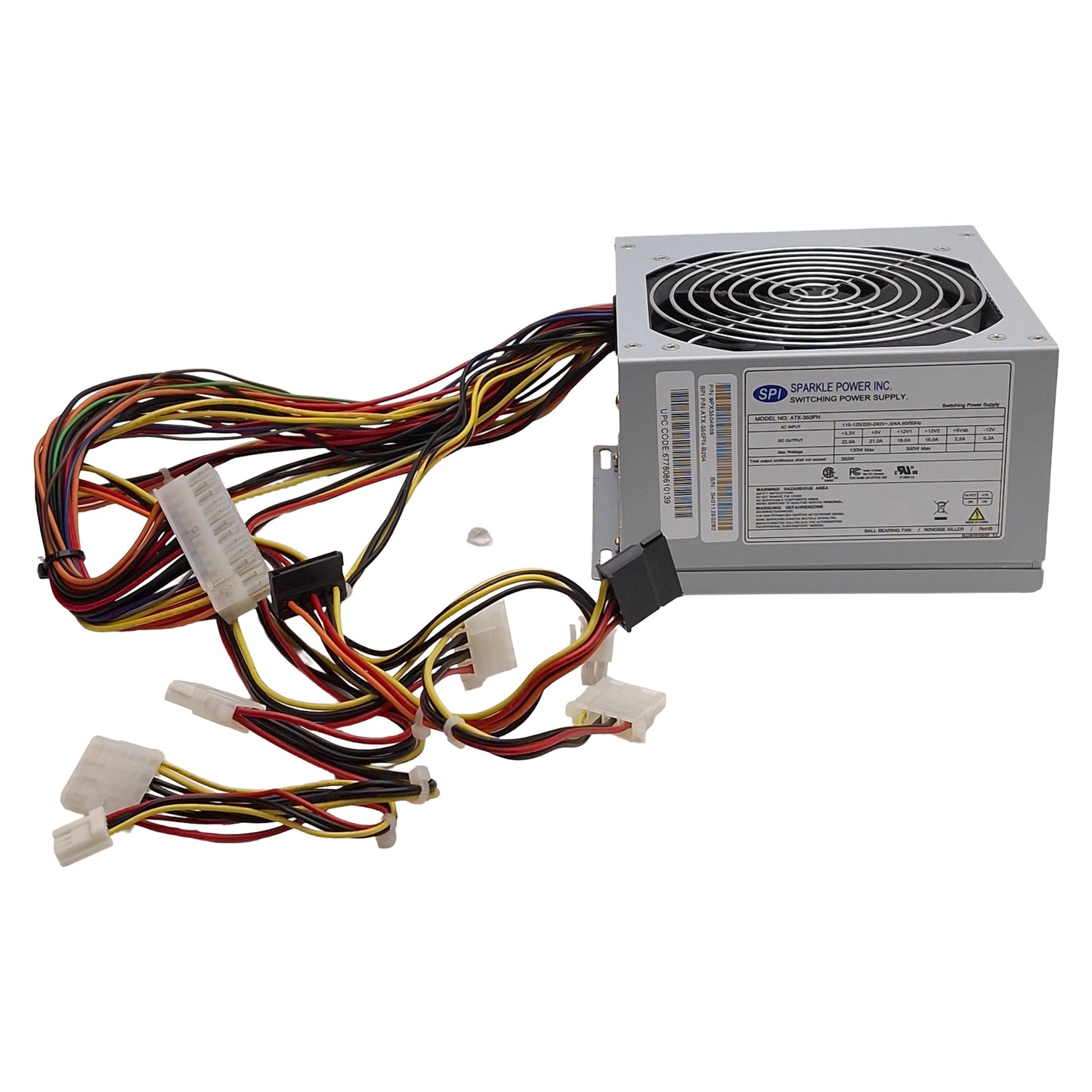 Used SPI ATX-350PN Switching Power Supply, 350W, 110-120/220-240VAC 8/4A Input