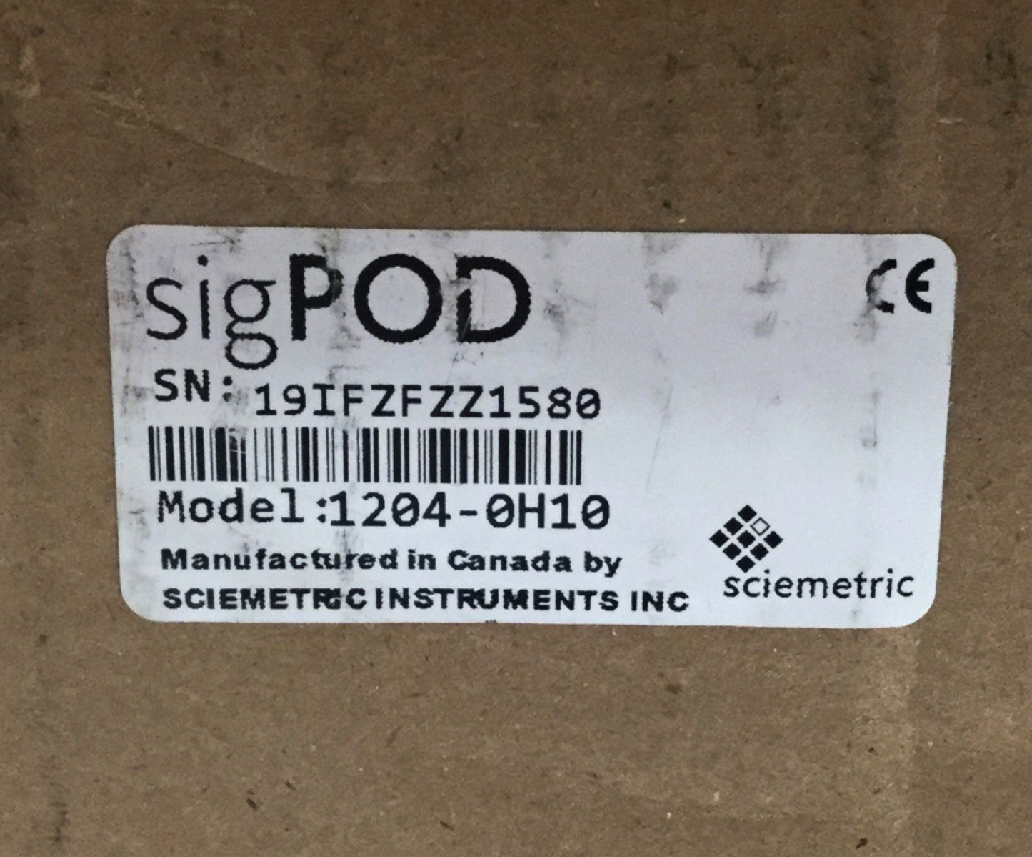 New Sciemetric 1204-0H10 Rev 5.02 sigPOD Process Monitoring System, 4-Channel, 24VDC