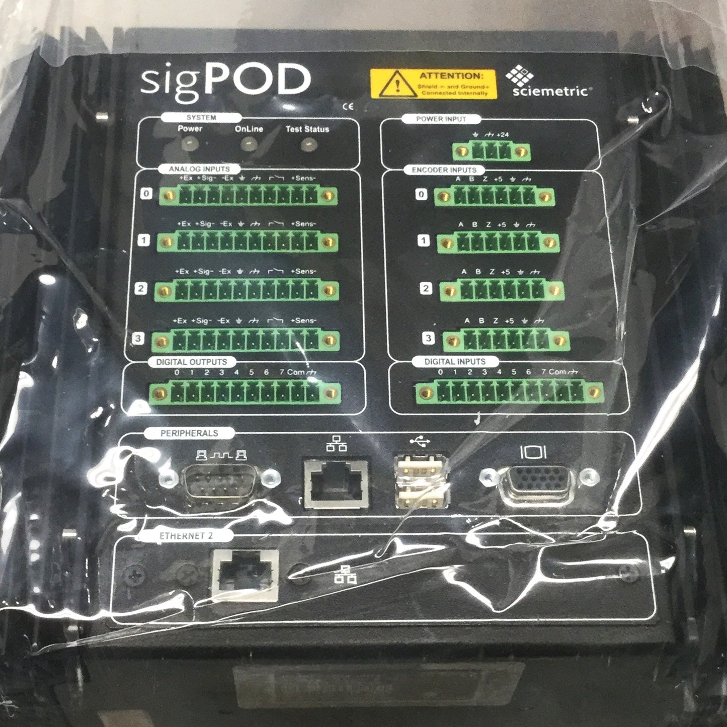 New Sciemetric 1204-0H10 Rev 5.02 sigPOD Process Monitoring System, 4-Channel, 24VDC