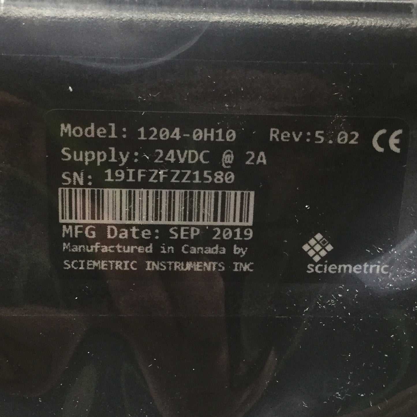 New Sciemetric 1204-0H10 Rev 5.02 sigPOD Process Monitoring System, 4-Channel, 24VDC