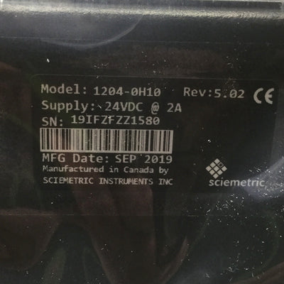 New Sciemetric 1204-0H10 Rev 5.02 sigPOD Process Monitoring System, 4-Channel, 24VDC