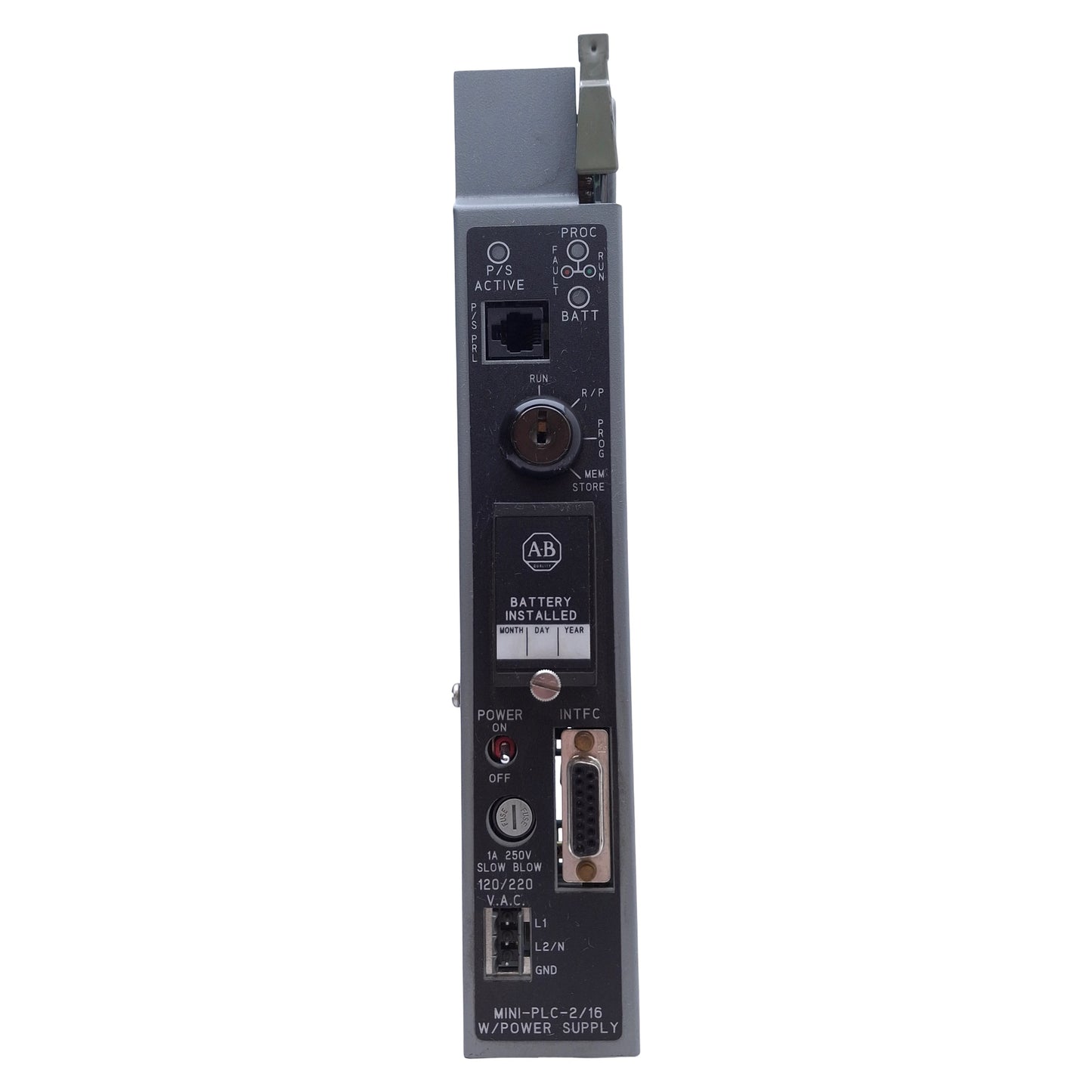 Used Allen Bradley 1772-LXP Mini-PLC-2/16 Processor W/Power Supply 120/240VAC Input
