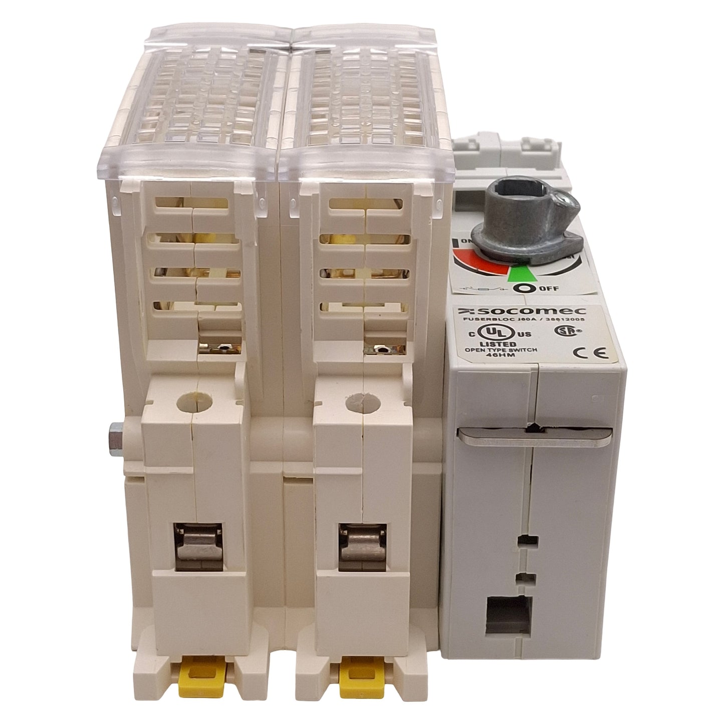 Used Socomec 38612005 FUSERBLOC Fusible Disconnect Switch, 2-Pole, 60A 600VAC/250VDC
