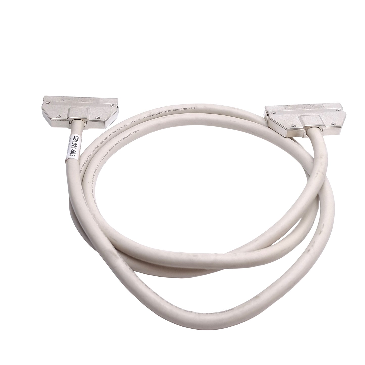 Used Baldor CBL021-502 NMPCI Cable Assembly, 2m, 100-Pin, 300V, 100-3340 HIPPI