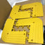 New – Open box Box of 4 Uline H-9392 ErgoDeck Corner Ramp Edge, Yellow PVC, 7/8" x 6" x 15"x15"