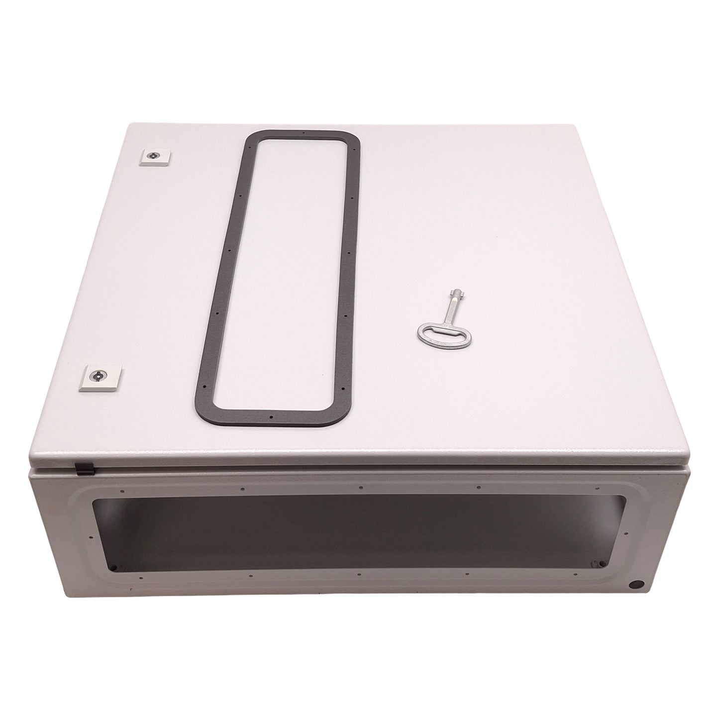 Used Rittal 1060.500 Steel Control Cabinet Enclosure, 600mm x 600mm x 210mm, *Holes*