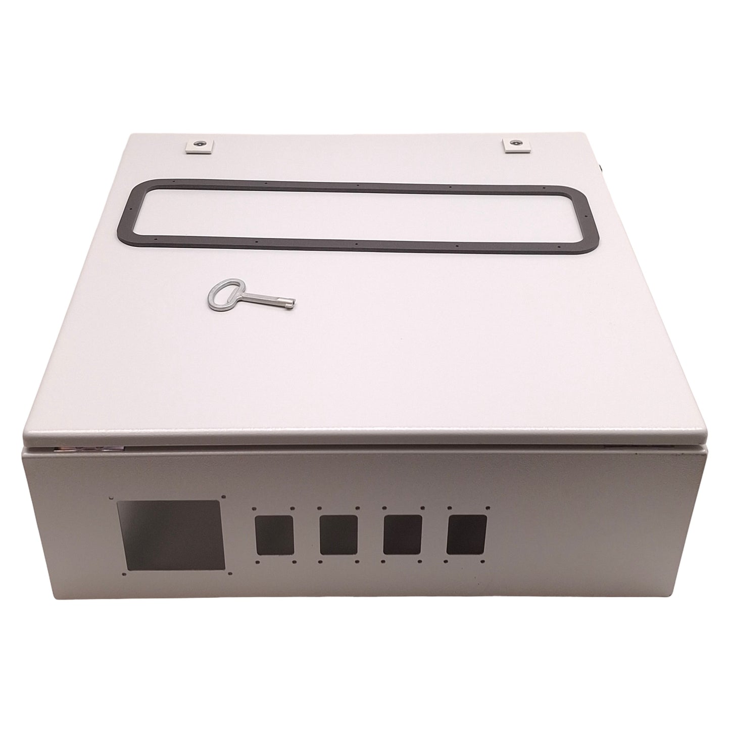 Used Rittal 1060.500 Steel Control Cabinet Enclosure, 600mm x 600mm x 210mm, *Holes*