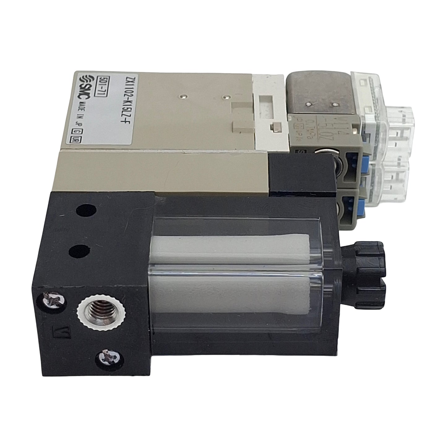 Used SMC ZX1102-K15LZ-F Vacuum Ejector System, ø1mm Nozzle, Rc1/8 M5, -84kPa, 24VDC