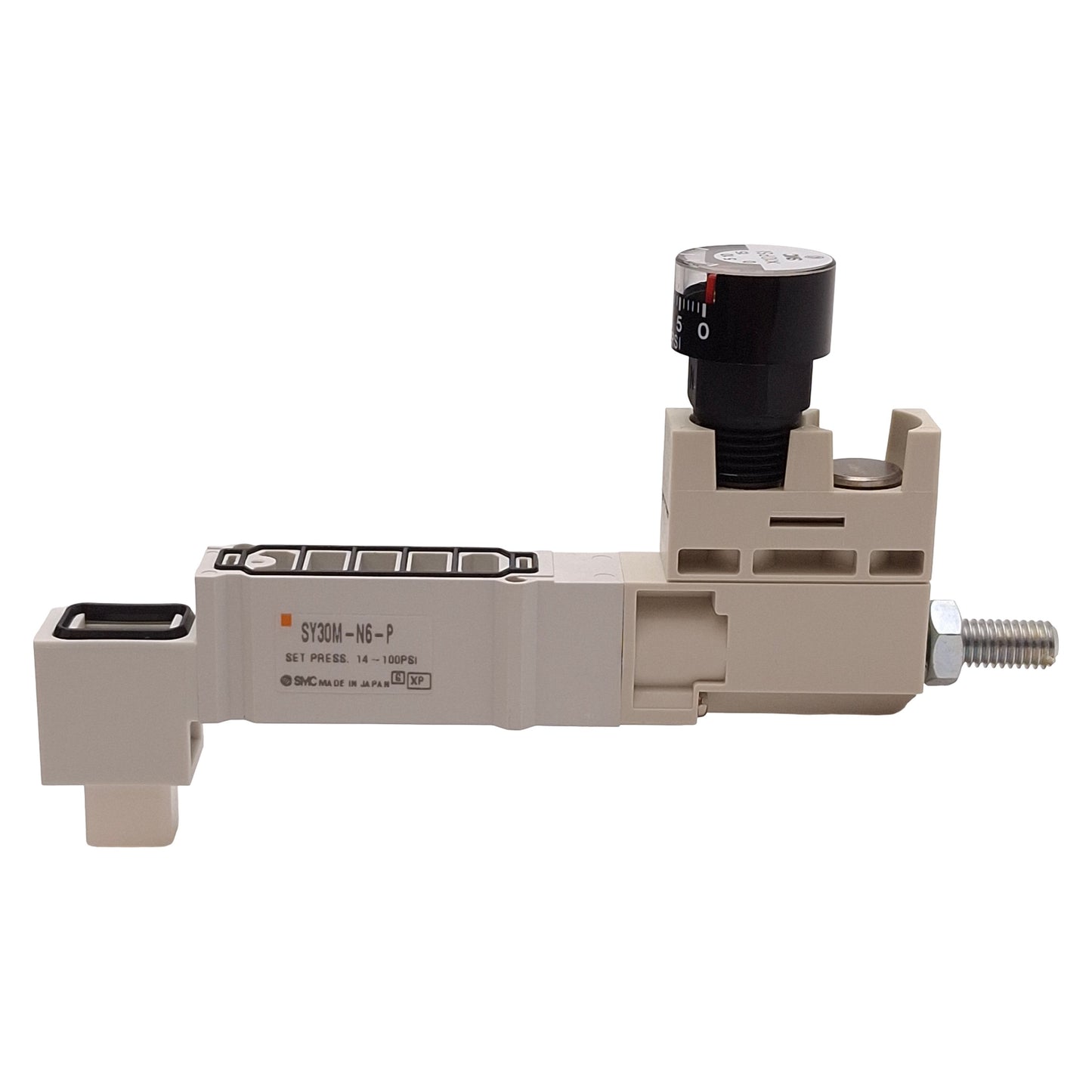 New SMC SY30M-N6-P Manifold Interface Regulator, 14-100psi Set, 0-150psi Gauge
