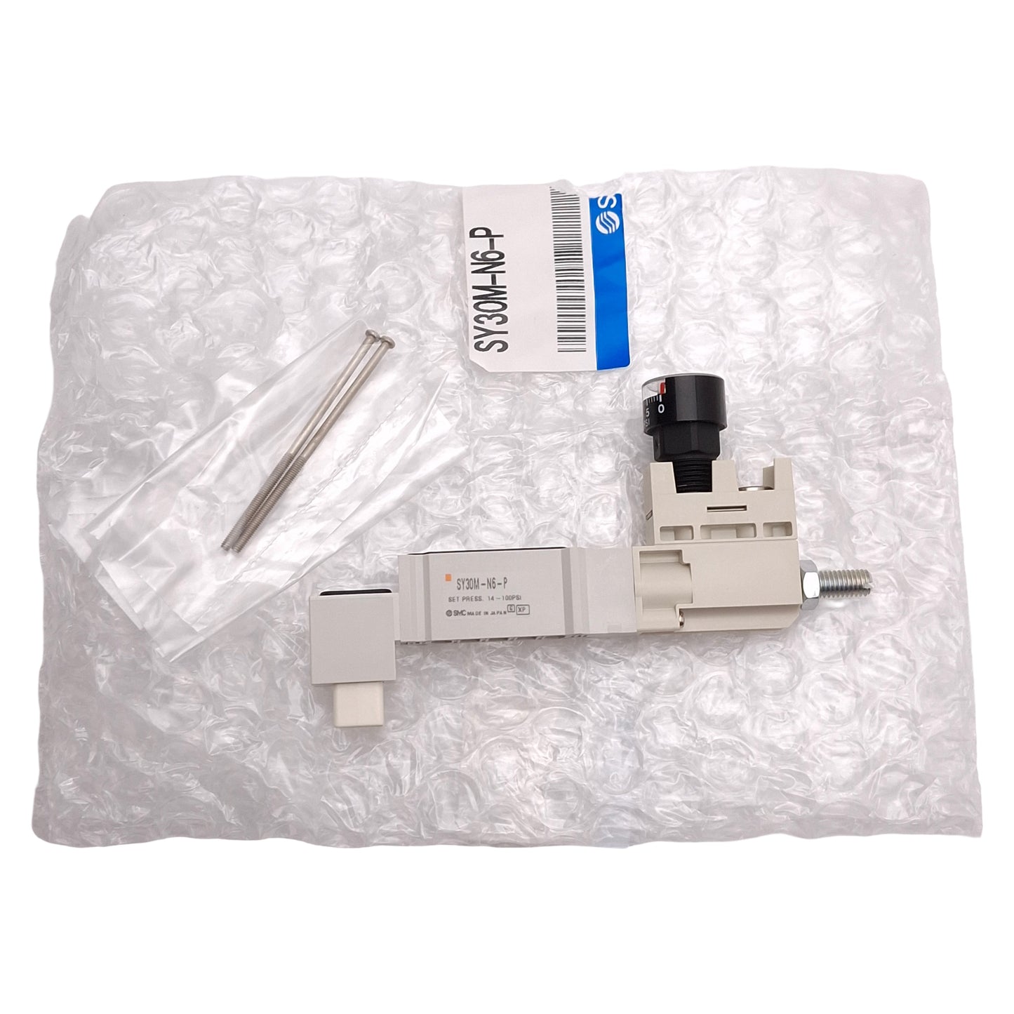 New SMC SY30M-N6-P Manifold Interface Regulator, 14-100psi Set, 0-150psi Gauge