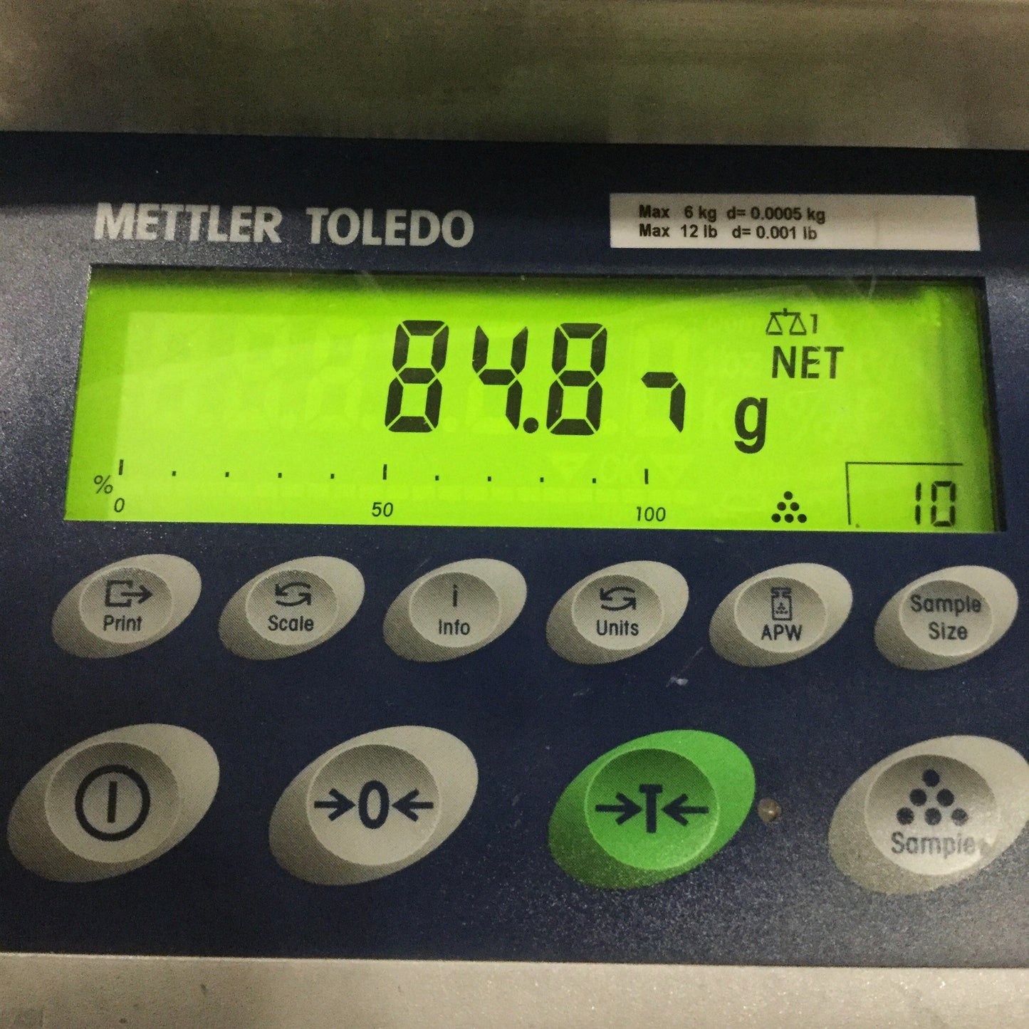 For parts or not working Mettler Toledo BBA 442-6PD Compact Counting Scale, 6kg x 0.0005kg, 120VAC *Parts