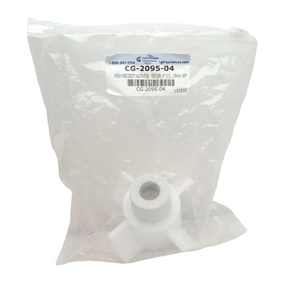 New Chemglass CG-2095-04 PTFE Agitator, 4-Blade, ø4in OD, 19mm Shaft, 60° Impeller