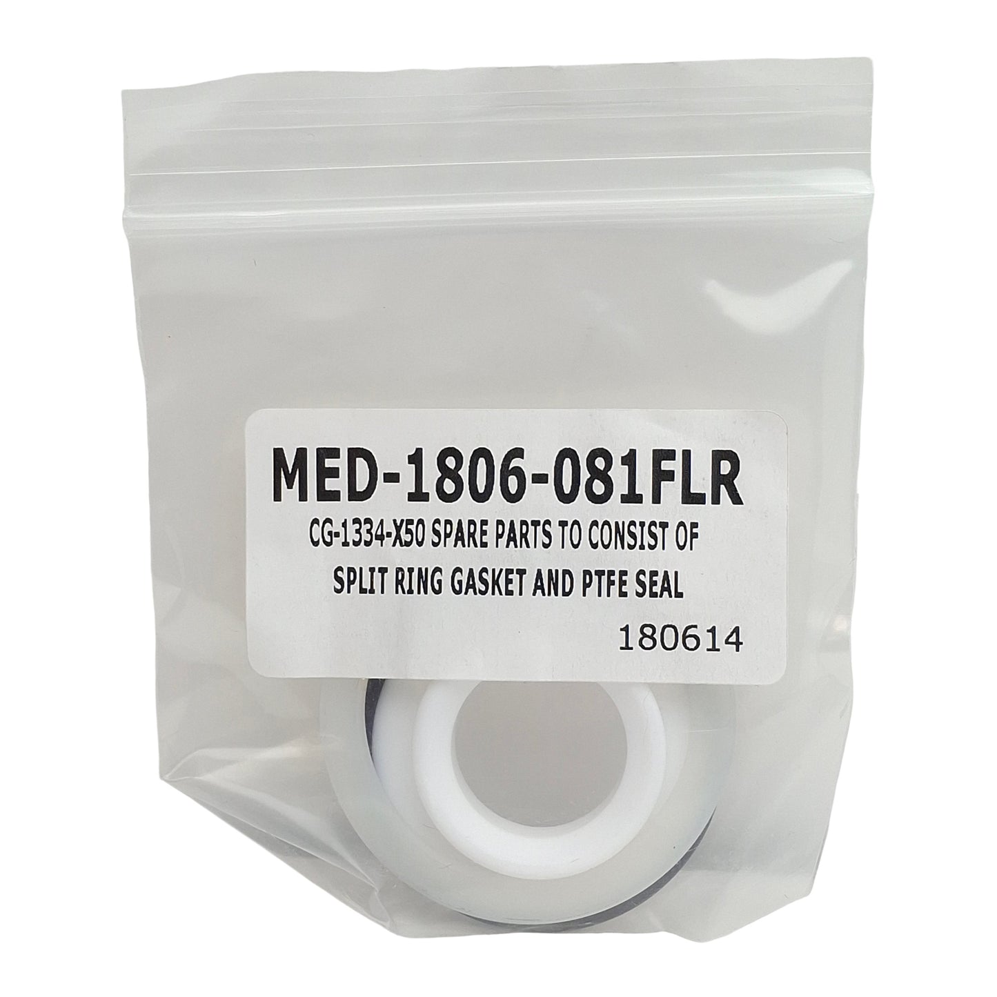 New Chemglass MED-1806-081FLR Split Ring Gasket & PTFE Seal, For CG-1334-X50