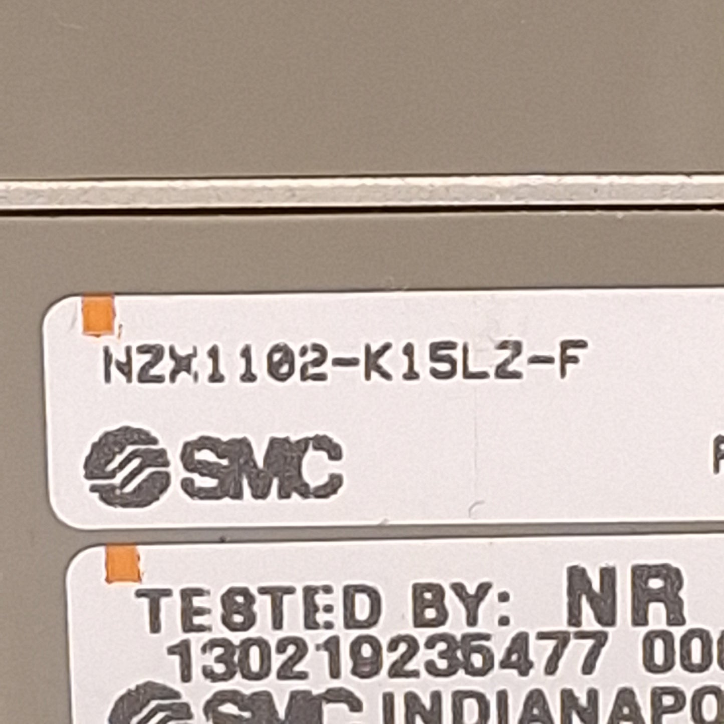 Used SMC NZX1102-K15LZ-F Vacuum Ejector, 30-80psi Supply, 25inHg, 1/8NTPF, 24VDC Coil