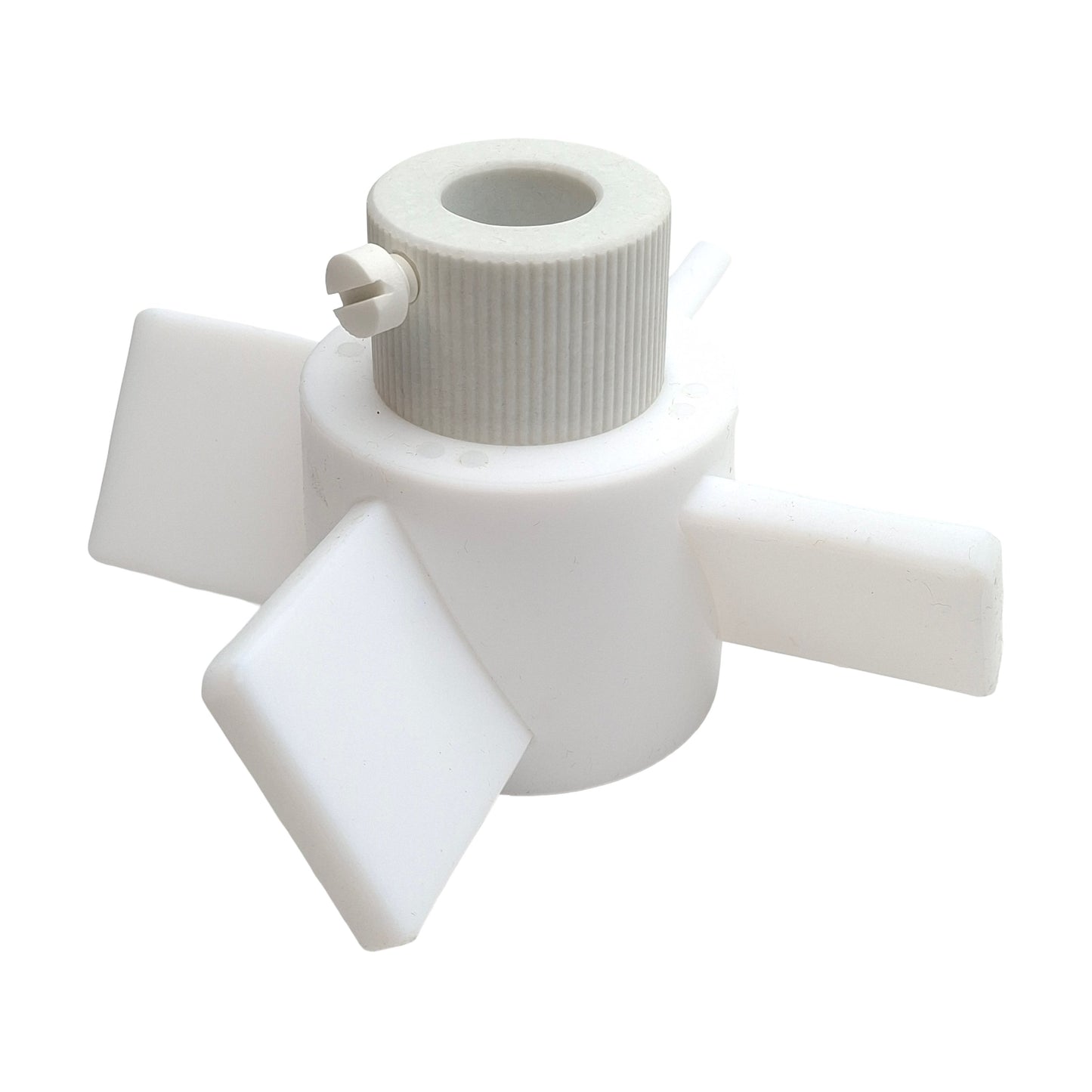 New – Open box Chemglass CG-2095-05 PTFE Agitator, 4-Blade, ø5in OD, 19mm Shaft, 60° Impeller