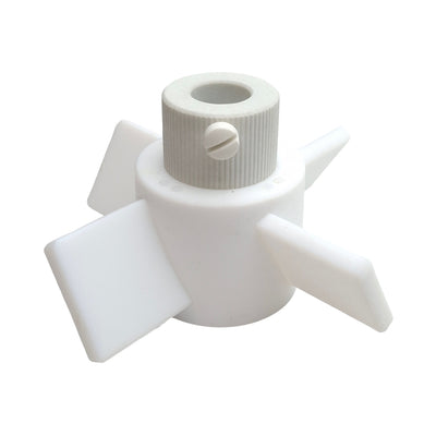 New – Open box Chemglass CG-2095-05 PTFE Agitator, 4-Blade, ø5in OD, 19mm Shaft, 60° Impeller