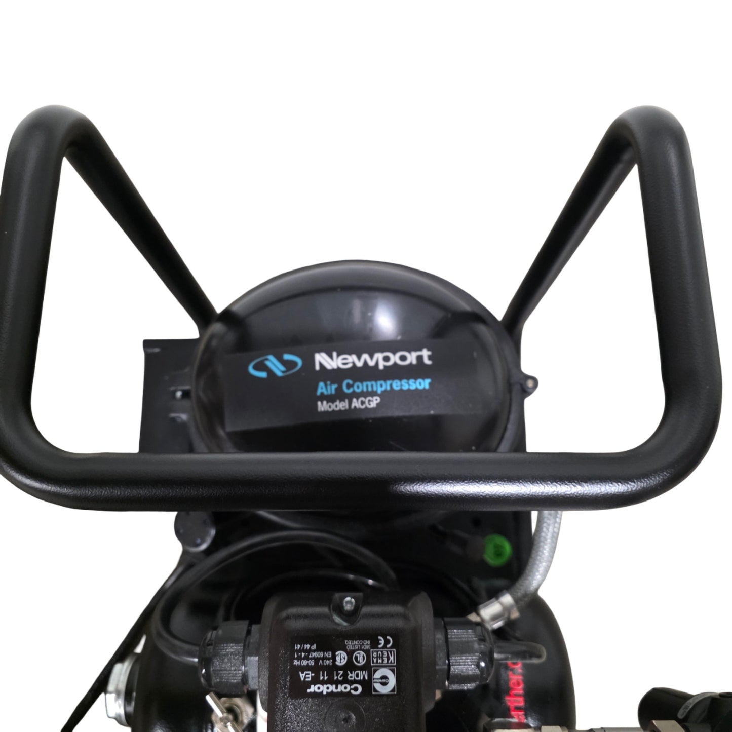 Used Newport ACGP Low Noise Oil Lubricated Air Compressor 3.5 Liter, 120psi, 110VAC