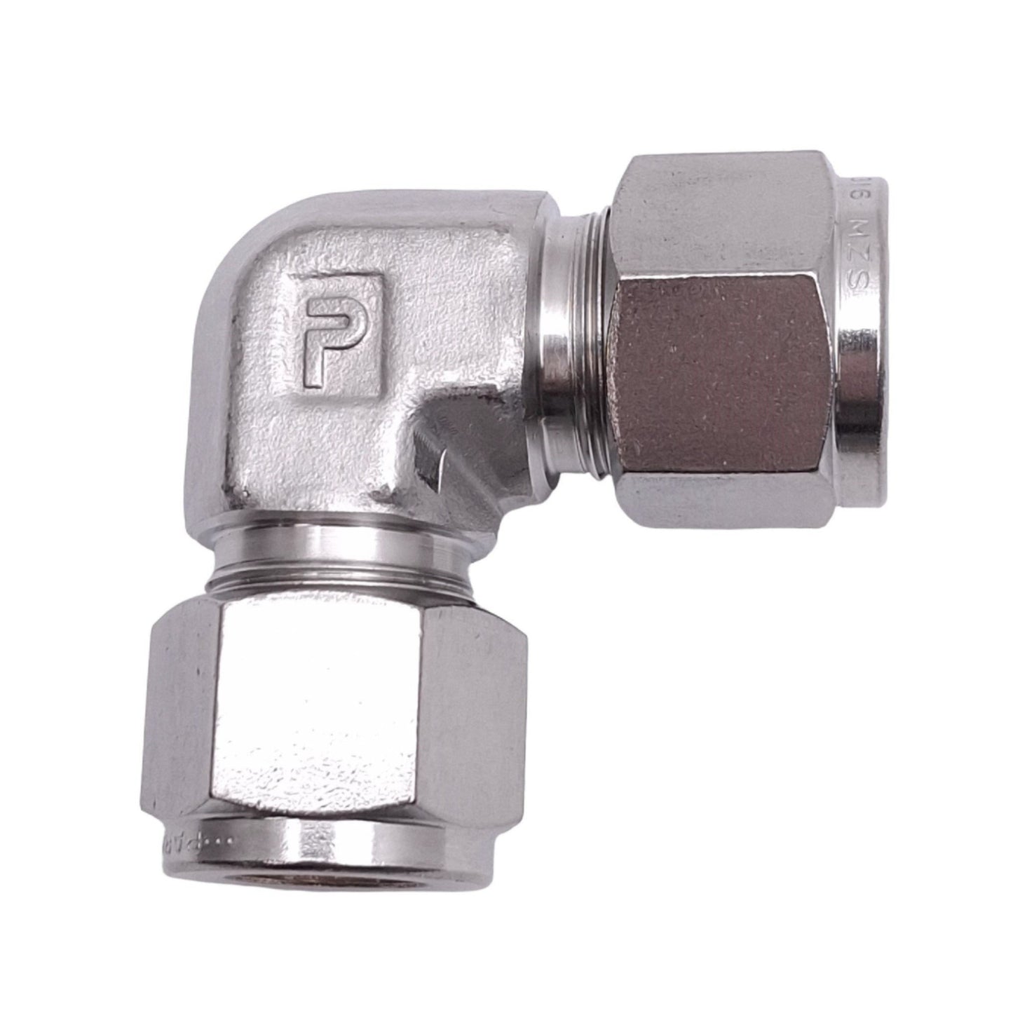 Used Parker 8EE8-316 Stainless Steel Elbow Tube Fitting, 1/2in OD, 6700psi Max