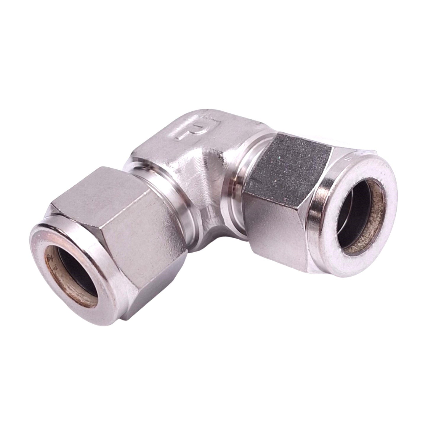 Used Parker 8EE8-316 Stainless Steel Elbow Tube Fitting, 1/2in OD, 6700psi Max