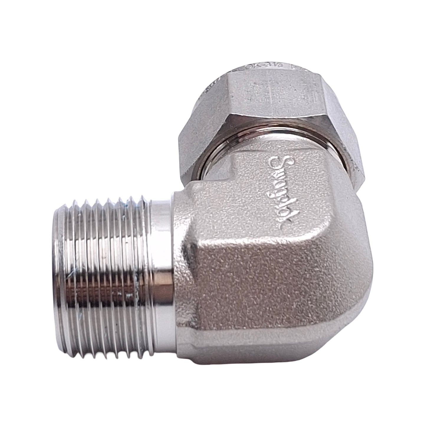 New – Open box Swagelok SS-1210-2-12 Male Elbow Fitting 90°, 3/4in NPT to 3/4in OD Tube