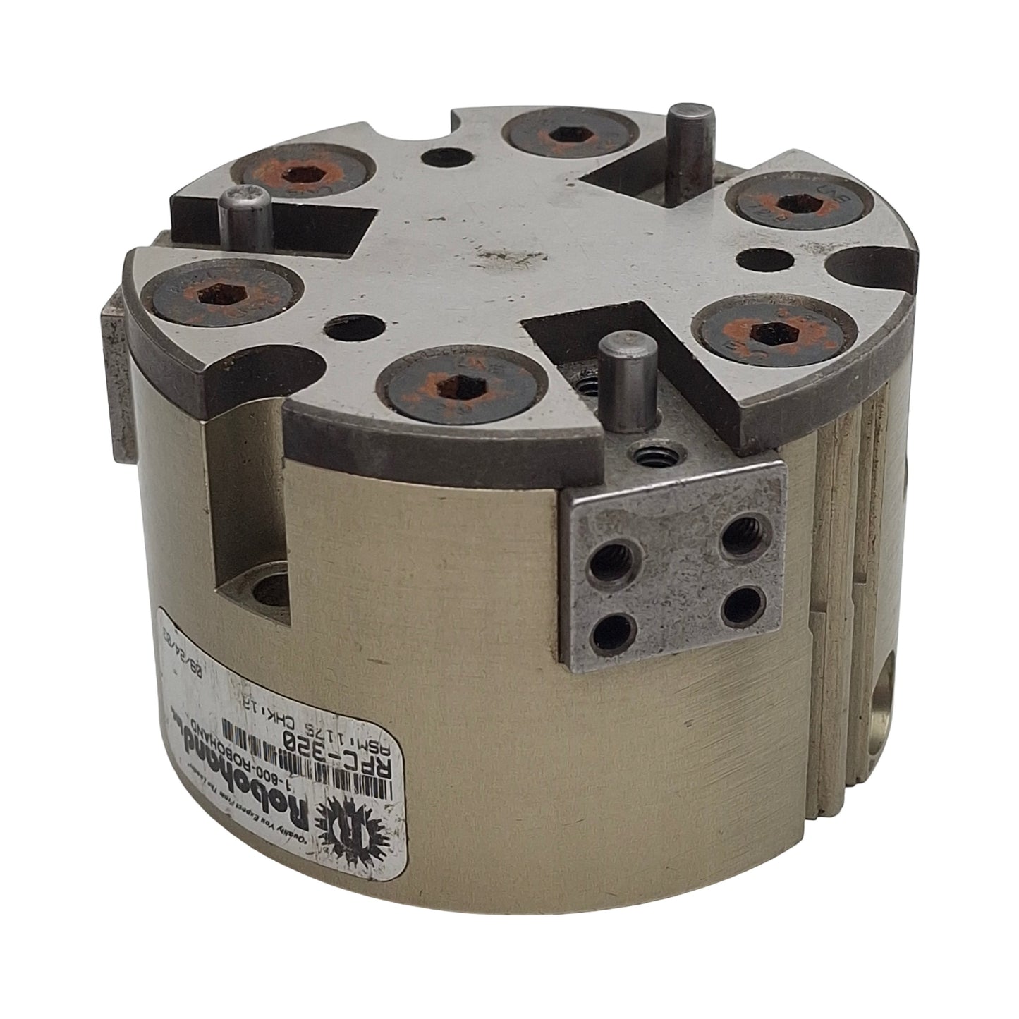 Used Robohand RPC-320 Parallel Gripper 3-Jaw, ø2in Bore, 0.4in Stroke, 300lbf, 100psi