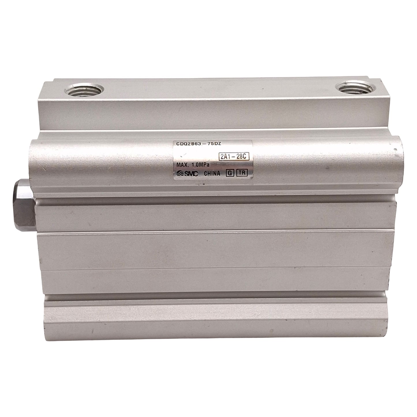 Used SMC CDQ2B63-75DZ Compact Cylinder, ø63mm Bore, 75mm Stroke, 1.0MPa, Rc1/4
