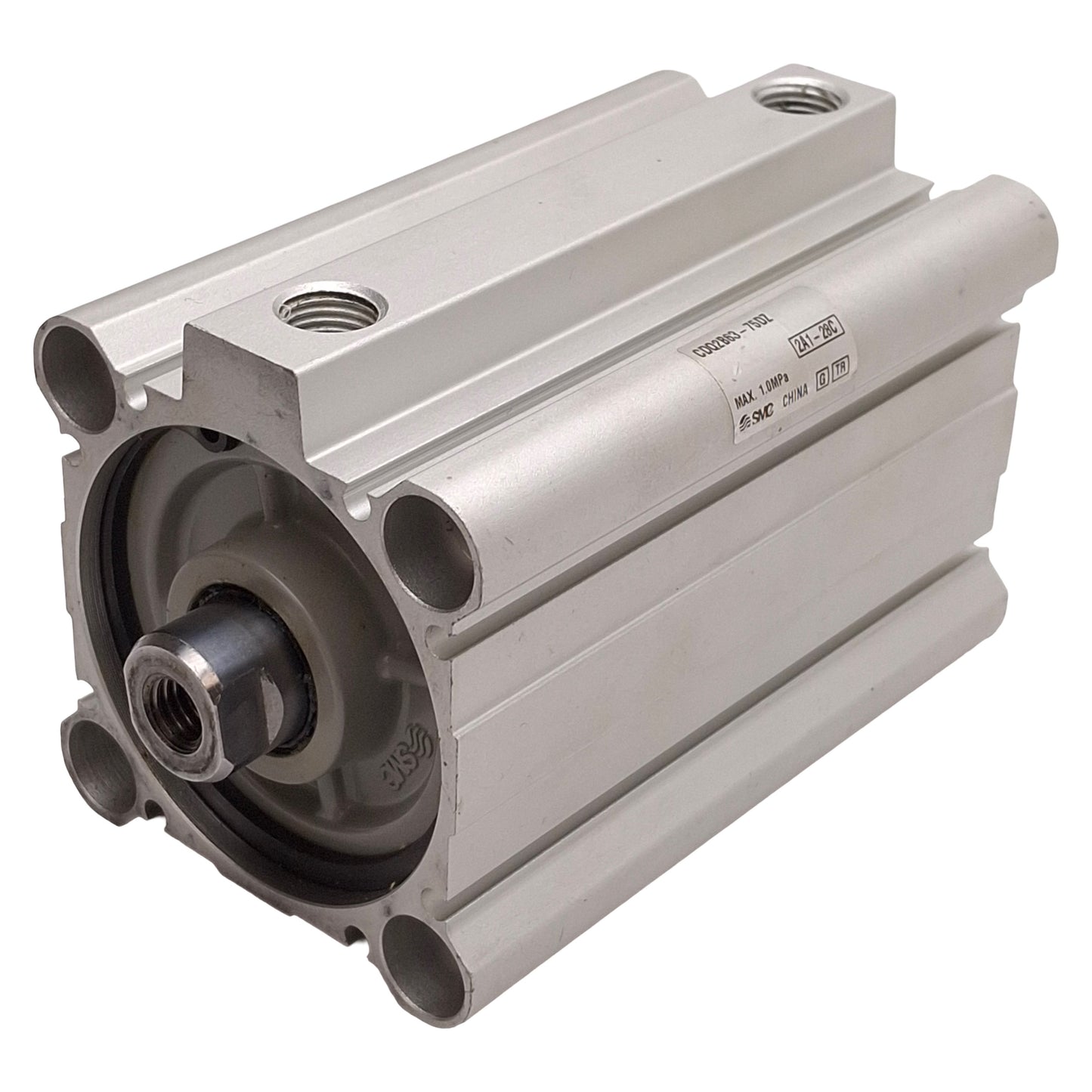 Used SMC CDQ2B63-75DZ Compact Cylinder, ø63mm Bore, 75mm Stroke, 1.0MPa, Rc1/4