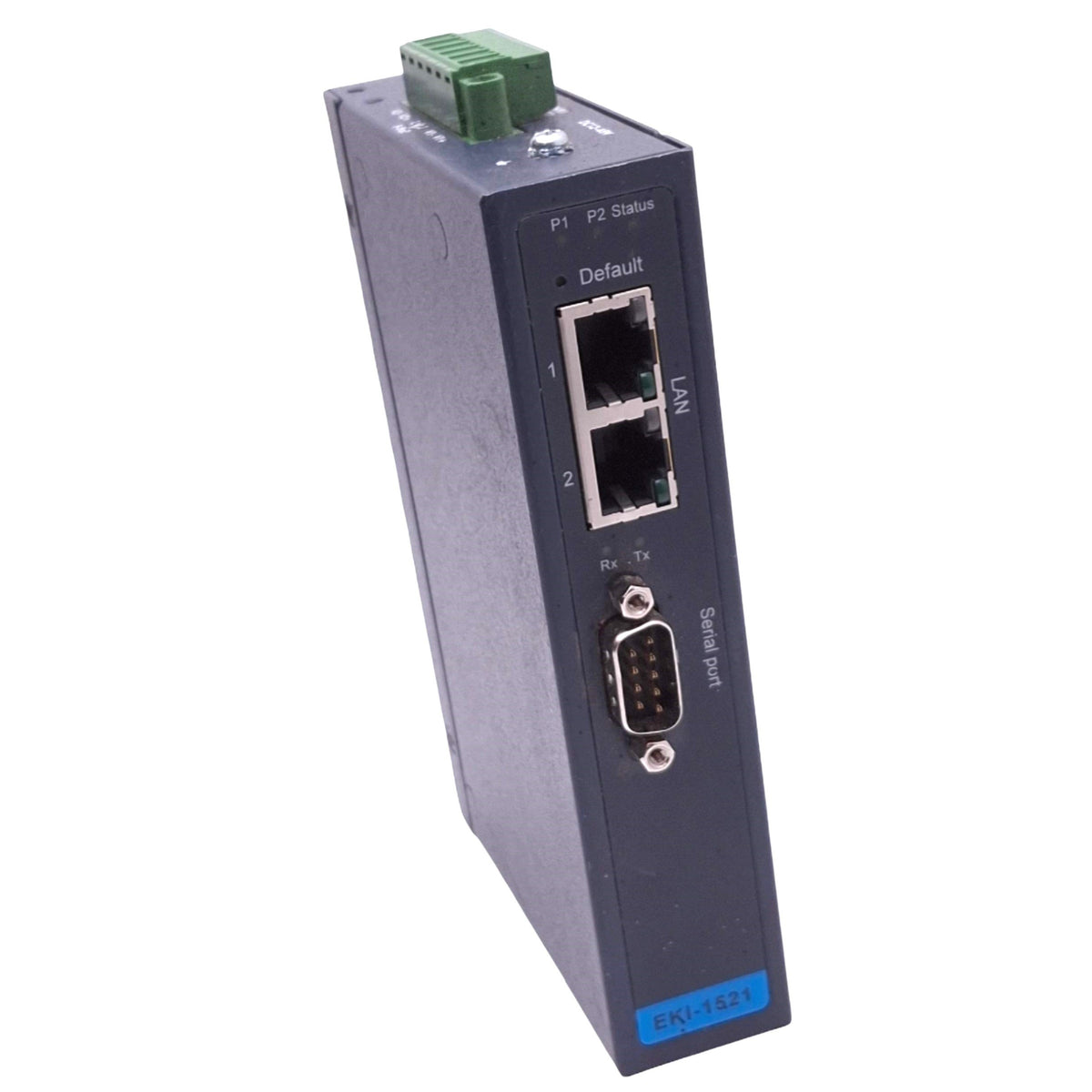 Used Advantech EKI-1521-CE Serial Device Server, 2-Port Ethernet, 1-Port Serial