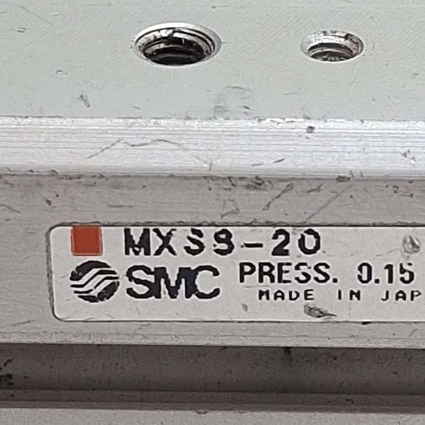 Used SMC MXS8-20 Pneumatic Precision Slide Table, ø8mm Bore, 20mm Stroke, 0.7MPa, M5