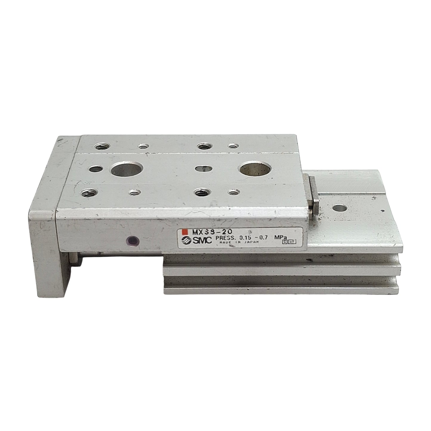 Used SMC MXS8-20 Pneumatic Precision Slide Table, ø8mm Bore, 20mm Stroke, 0.7MPa, M5