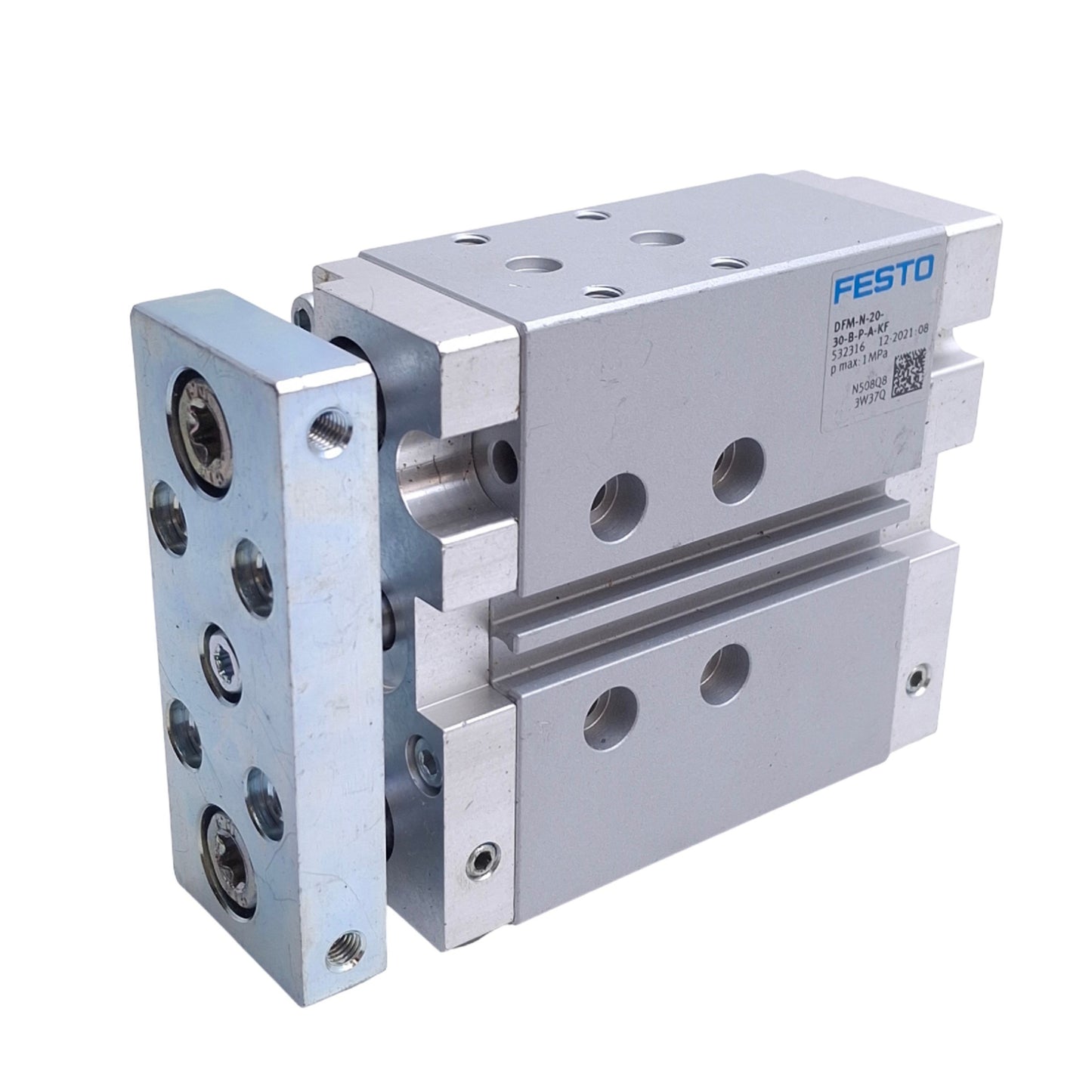 Used Festo DFM-N-20-30-B-P-A-KF Guided Drive, ø20mm Bore, 30mm Stroke, M5 Ports