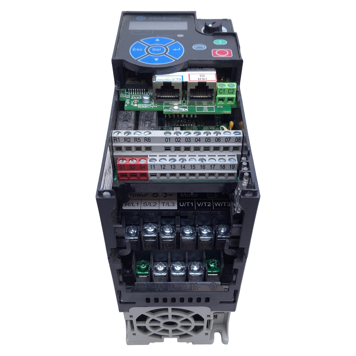 Used Allen Bradley 25B-B2P5N104 Powerflex 525 AC Drive 0.4kW/0.5HP, 170-264VAC Input