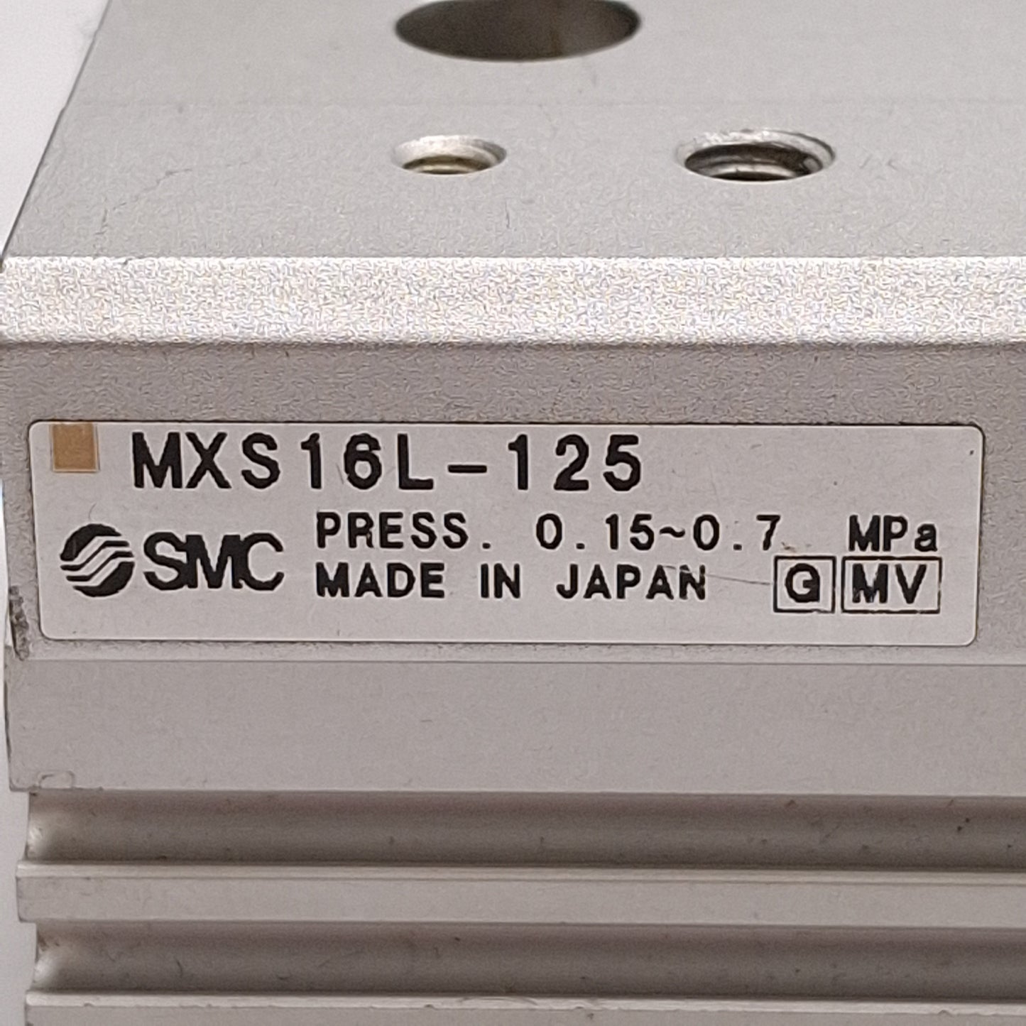 Used SMC MXS16L-125 Pneumatic Slide Table, ø16mm Bore, 125mm Stroke, 0.15-0.7MPa, M5