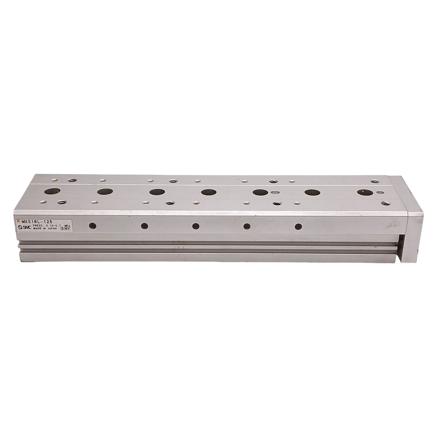 Used SMC MXS16L-125 Pneumatic Slide Table, ø16mm Bore, 125mm Stroke, 0.15-0.7MPa, M5