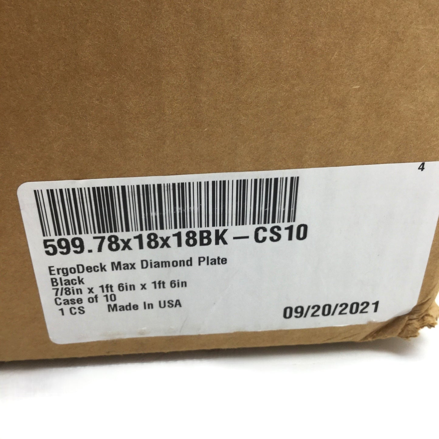 New Box of 10 Wearwell 599.78x18x18BK ErgoDeck MAX Diamond-Plate Mat Tiles 18" x 18"