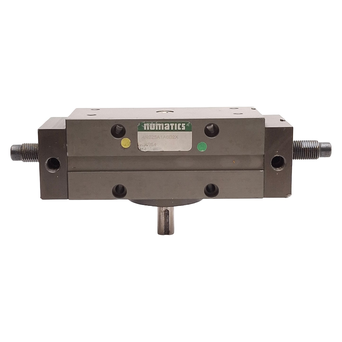 Used Numatics AR025A1A6D2X Rotary Actuator, 90-180°, 250psi, ø12mm Shaft, 1/8in NPT