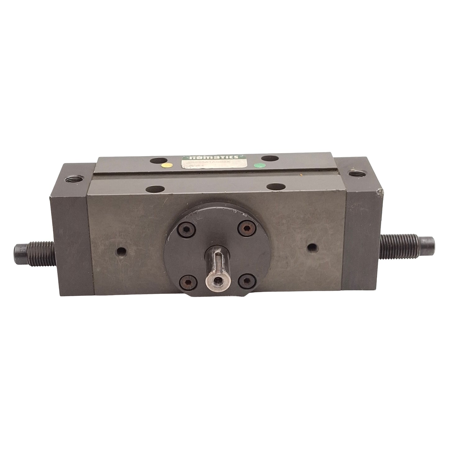 Used Numatics AR025A1A6D2X Rotary Actuator, 90-180°, 250psi, ø12mm Shaft, 1/8in NPT