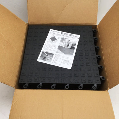 New Box of 10 ULINE H-9389 Wearwell ErgoDeck Solid Interlocking Mat Tiles 18" x 18"